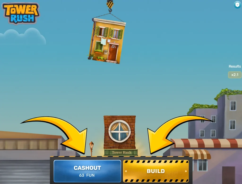 Tower Rush Spieltasten